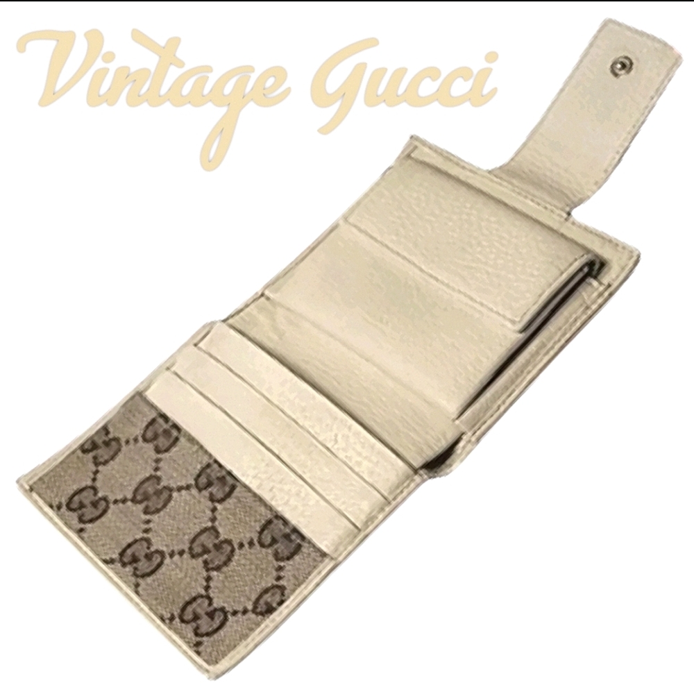 Stunning RARE Unique & Gorgeous GUCCI Red & Gold Leather Compact Vintage Wallet - Picture 13 of 16